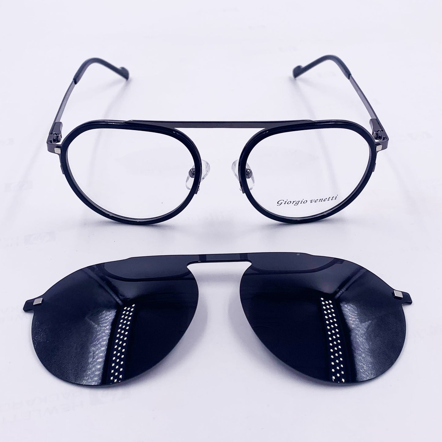 Clips(2en1): Georgio venetti 6896 C3 Noir/Gris