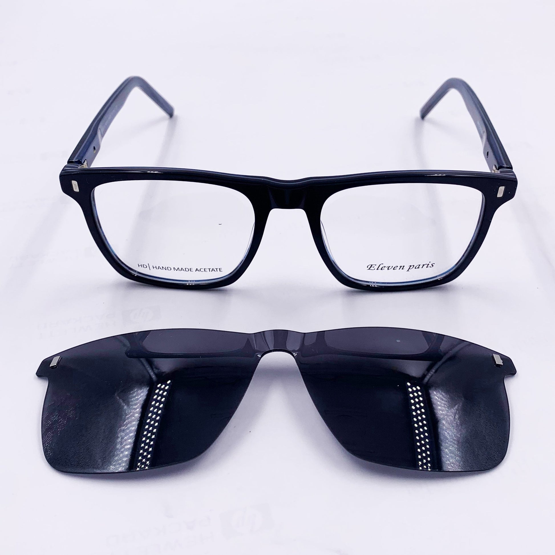 Clips(2en1): Eleven paris 9812 C6 Noir/Bleu griffé – LOPTY